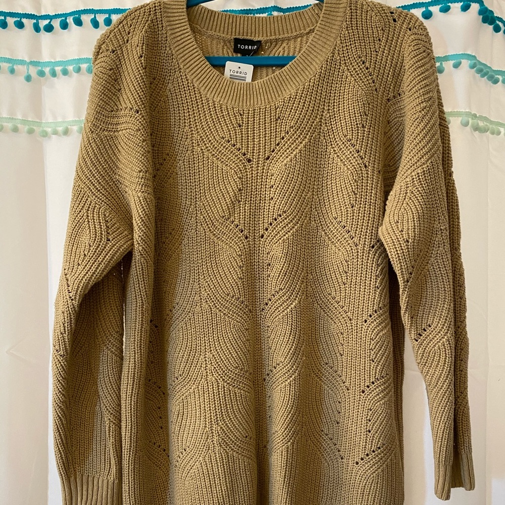 Brand new khaki Torrid Sweater